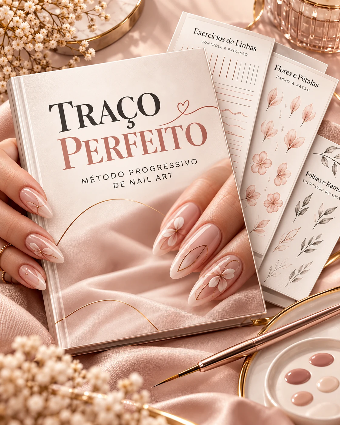 Traço Perfeito: método progressivo de nail art, caderno de treino e exercícios ilustrados